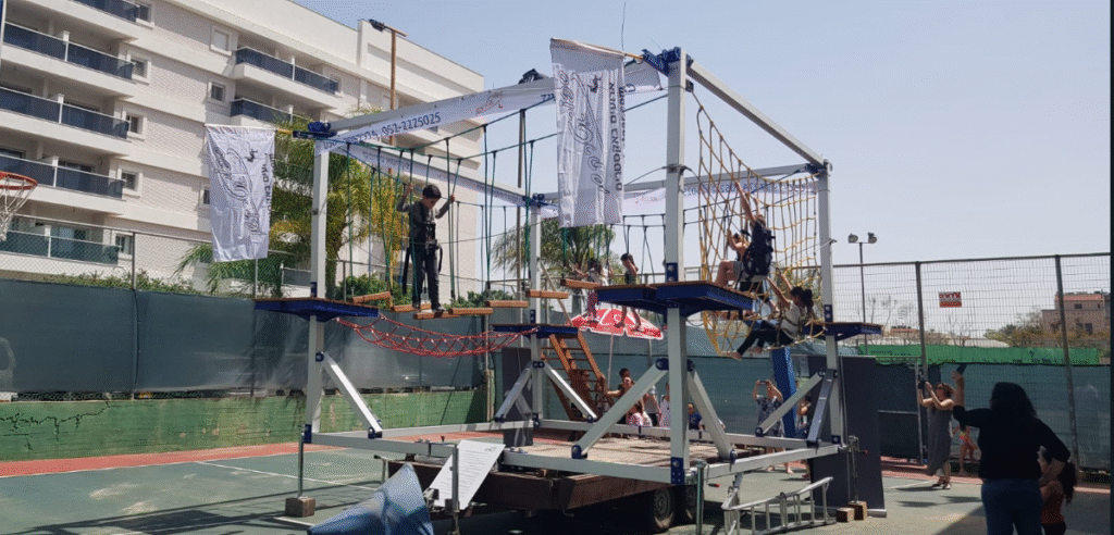 פארק חבלים נייד על נגררת, קונסטרוקציה,טראסים,מודולרי. — תמונה 4